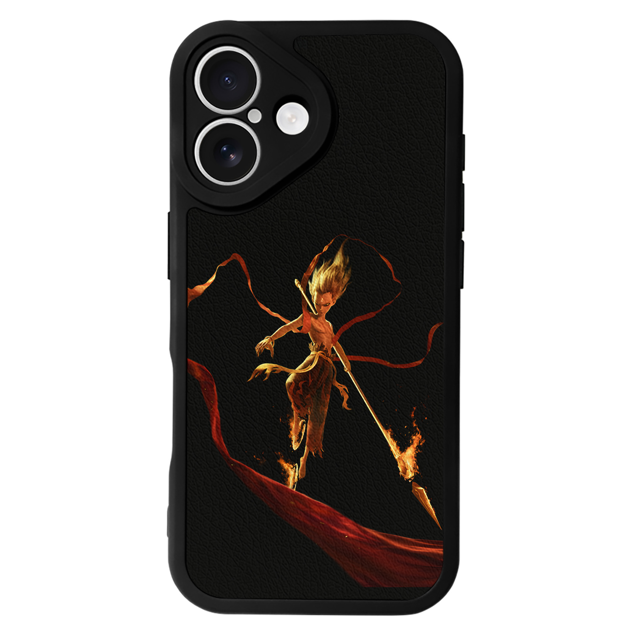 （画像用） Ne Zha 2 ナタ 魔童の大暴れ 【iPhone 16シリーズ対応】シリコンスマホケース（レザー調） 材質：シリコン